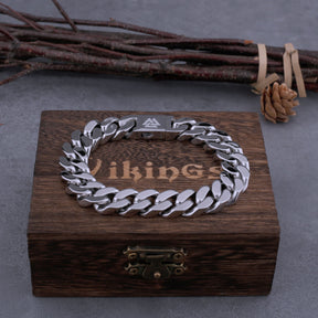 Pulseira Cubana Viking - GANHE CAIXA PERSONALIZADA